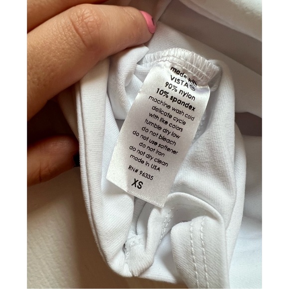 [Susana Monaco] White Cross Front Long Sleeve Crop Top - Picture 4 of 4